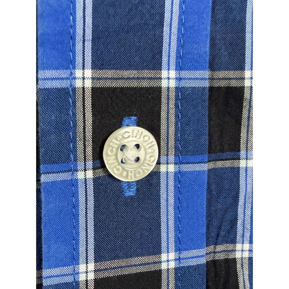 Cinch Modern Fit Mens Plaid Long Sleeve Button Down Western Cowboy Shirt Size M - Picture 9 of 11